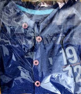 Men's Blue Henley T-Shirt