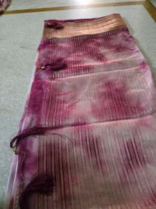 Beautiful Purple shibori style Saree with blouse