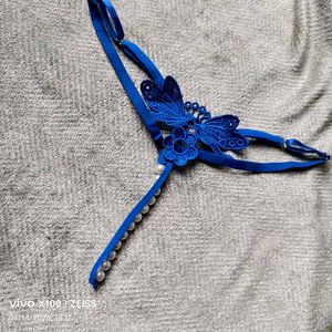 7138. Blue Butterfly Thong
