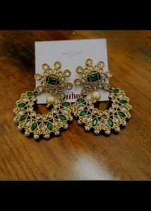 Jadau Polki Earring JHUMKA Chand Baali