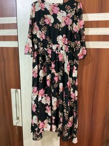 Elegant Floral Print Midi Dress