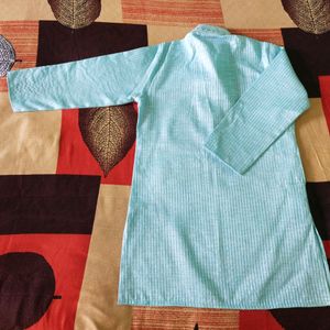 Sky Blue Colour Kurta Payjama Dupatta Set For Boys