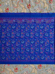 Beautiful Blue Silk Saree with Intricate Designs