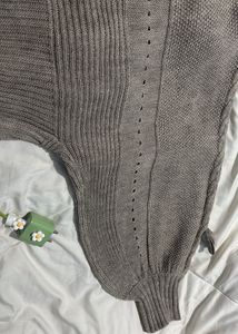 Taupe Brown Coquette Ribbon Crop Cardigan