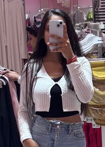 White Ribbed Top