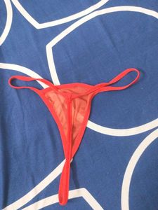 Sheer Red Thong