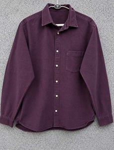Burgundy Button-Down Shirt