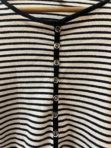 Striped Long Sleeve Crop Top