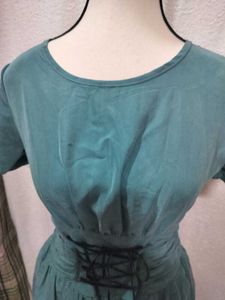Korean Teal Corset Style Mini Dress