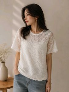 Elegant White Lace Top