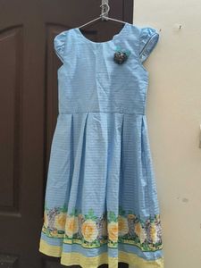 Light Blue Floral Print Dress