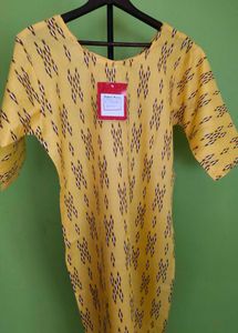 Ikkat Cotton Kurti New With Tag