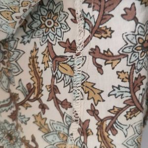 Floral Print Cotton Kurta