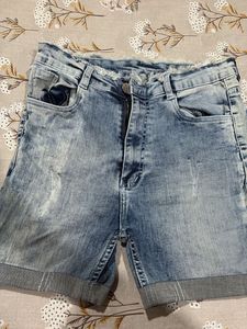 Blue Denim Shorts
