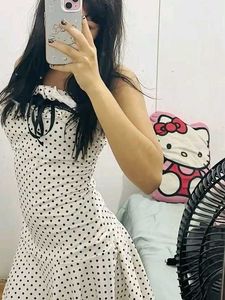 y2k Polka Dot Mini Dress