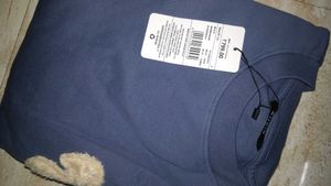 Blue Crewneck Sweatshirt with Detail