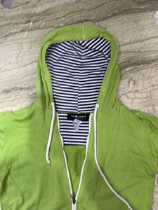 Lime Green Zip-Up Hoodie