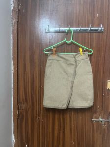 Wrap mini woolen Skirt