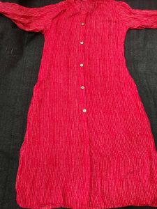 Red Striped Kurta