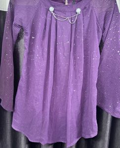 Elegant Purple Sparkly top