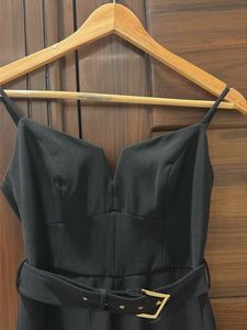 Elegant Black Jumpsuit with Belt