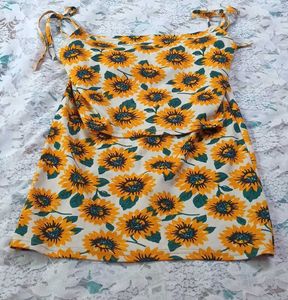 Sunflower Print Co-ord Dress