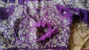 Stunning Purple Embroidered Lehenga Choli Set