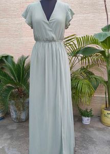 Elegant Sage Green Maxi Dress