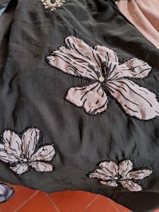 Elegant Black Floral Kurta Set