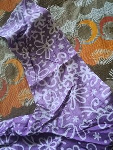 Purple Floral Print Kurta