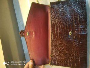 Vintage Croc Embossed Clutch