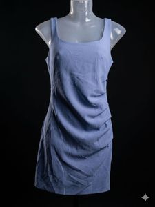 Light Blue Ruched Dress