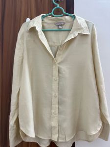 Elegant Cream Button-Up Shirt