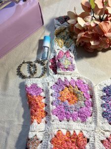 Boho Crochet Granny Square Top
