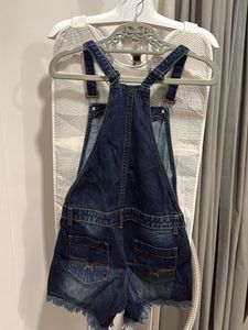 Denim Overalls Shorts