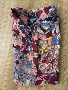 Boho Floral Print Button-Down Shirt