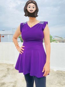 stylish purple dress