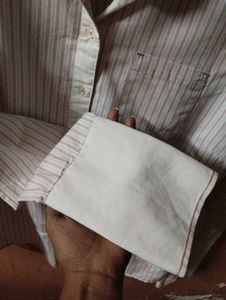 Striped White Shirt