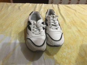 Stylish White &amp; Black Sneakers