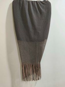 ZARA Fringed Midi Skirt