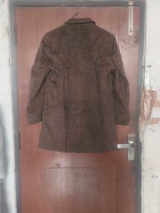 Vintage Brown Tweed Coat (Size-L)