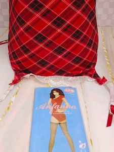 (1442)Red Plaid Lingerie Set
