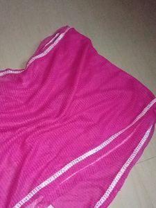 Pink Netted Duppata