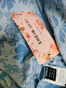 Baby Blue Floral Embroidered Dress