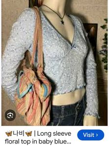 primark Cute Floral Print Long Sleeve Top