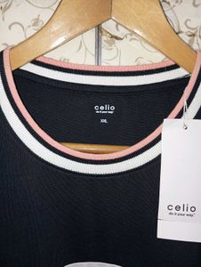 celio men Colourblocked Round Neck T-Shirt