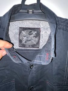 Rare Gem black long-sleeve button-up