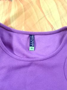 Purple Cropped Tank Top