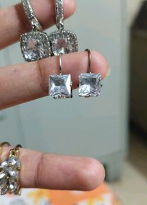 Sparkling Square Cut Earrings