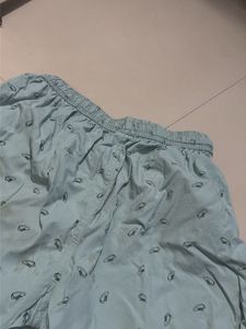 Light Blue Printed Shorts